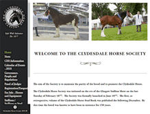 Tablet Screenshot of clydesdalehorsesociety.com